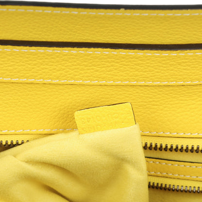 Celine Drummed Calfskin Mini Luggage Citron 7 of 9