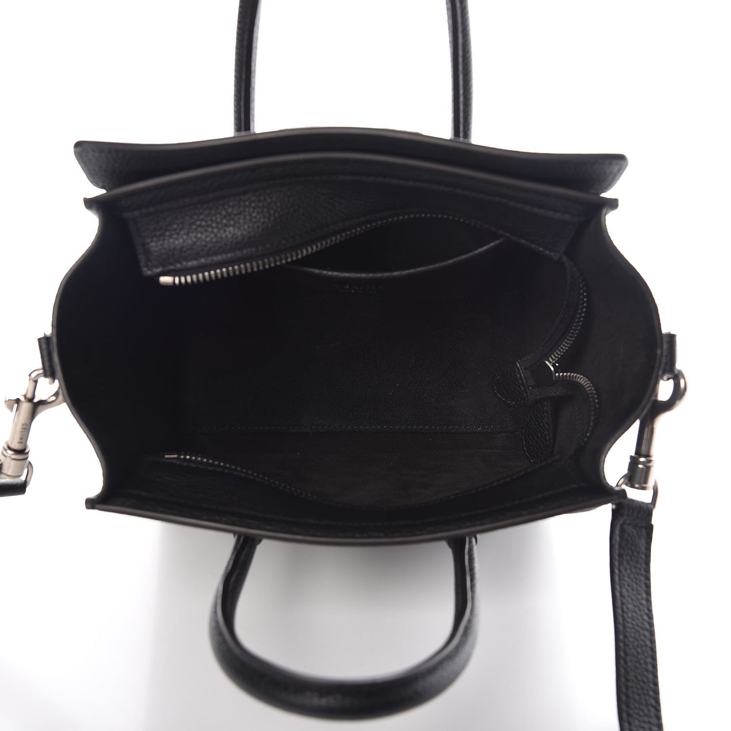 Drummed Calfskin Nano Luggage Black
