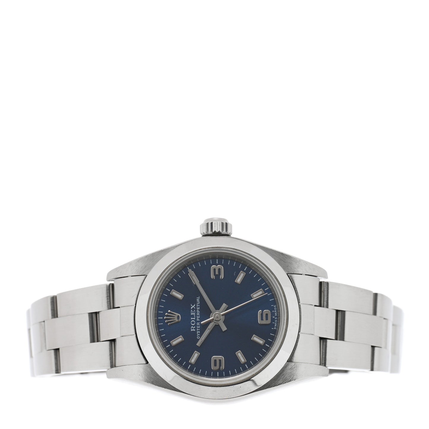 Stainless Steel 24mm Oyster Perpetual Watch Blue 76080