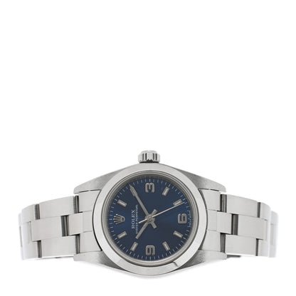 Rolex Stainless Steel 24mm Oyster Perpetual Watch Blue 76080 2 of 4