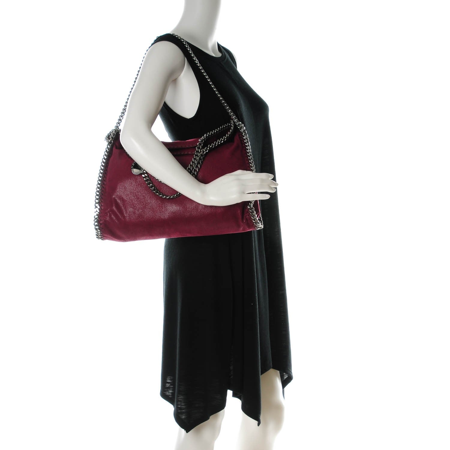 Stella McCartney Shaggy Deer Falabella Fold Over Tote Plum 2 of 8