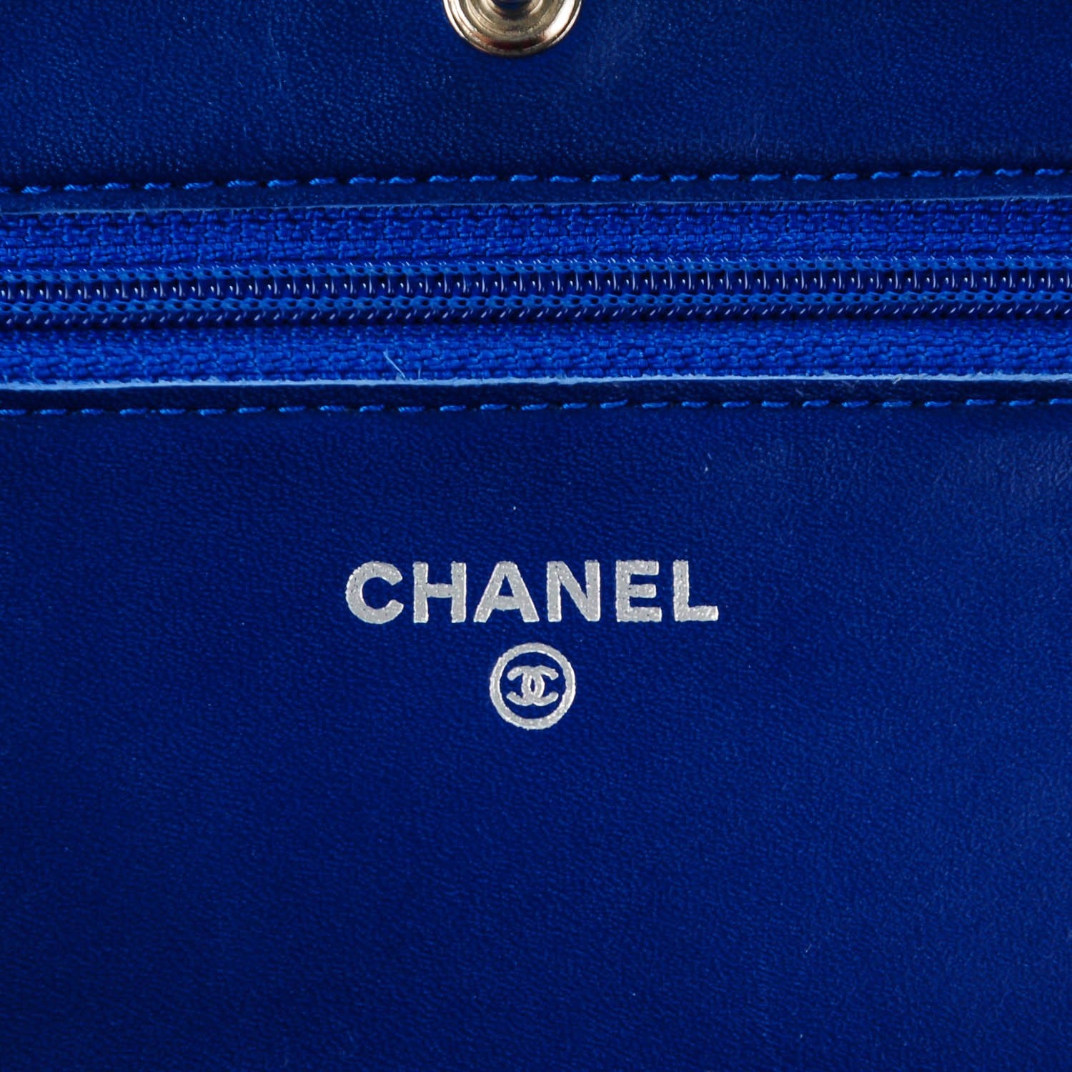 Chanel Jersey Quilted Reissue Wallet On Chain WOC Blue 5 of 8