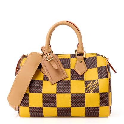 Louis Vuitton Damier Pop Speedy Bandouliere 25 Jaune Mat 1 of 15