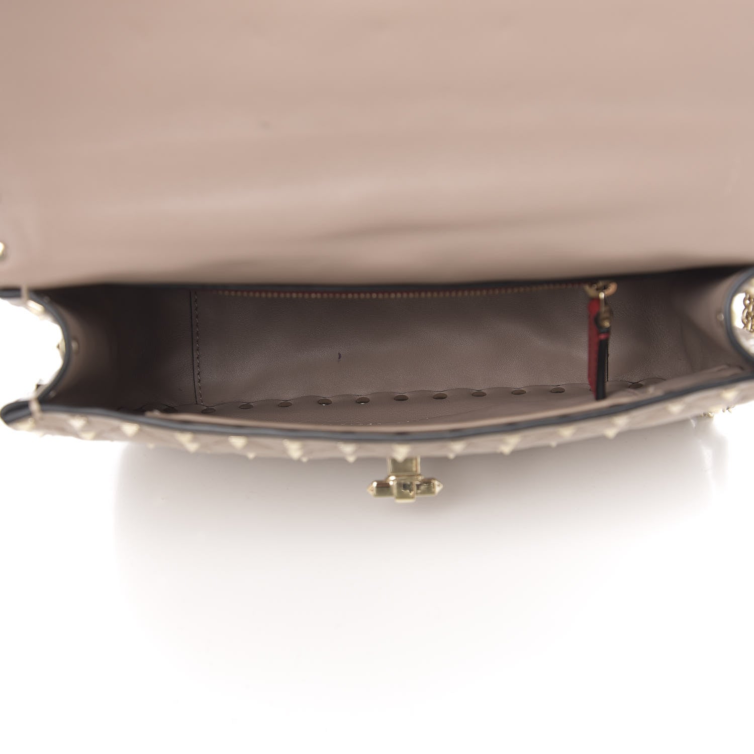 Valentino Garavani Lambskin Medium Rockstud Spike Shoulder Bag Poudre 4 of 10