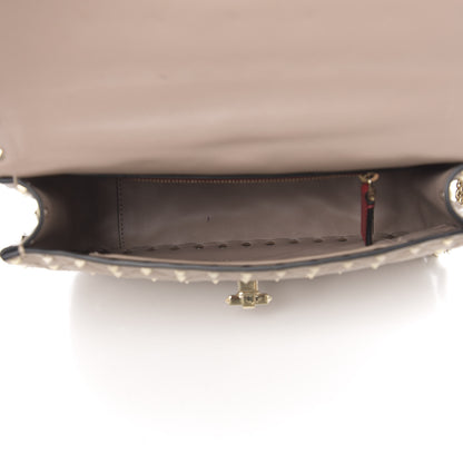 Valentino Garavani Lambskin Medium Rockstud Spike Shoulder Bag Poudre 4 of 10