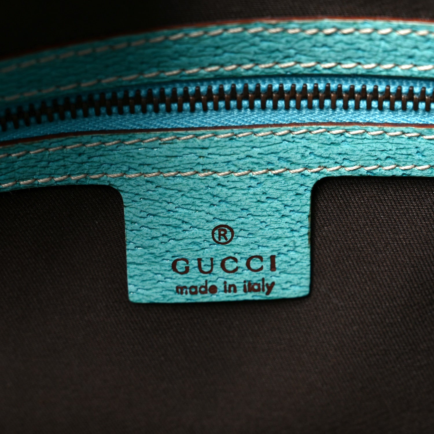 Gucci Monogram Calfskin Large Bardot Shoulder Bag Turquoise 6 of 9