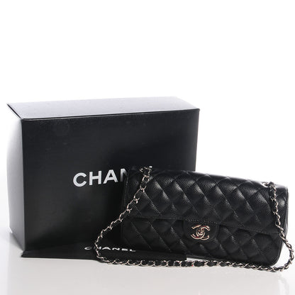 Chanel Caviar East West Flap Bag Black 5 of 9