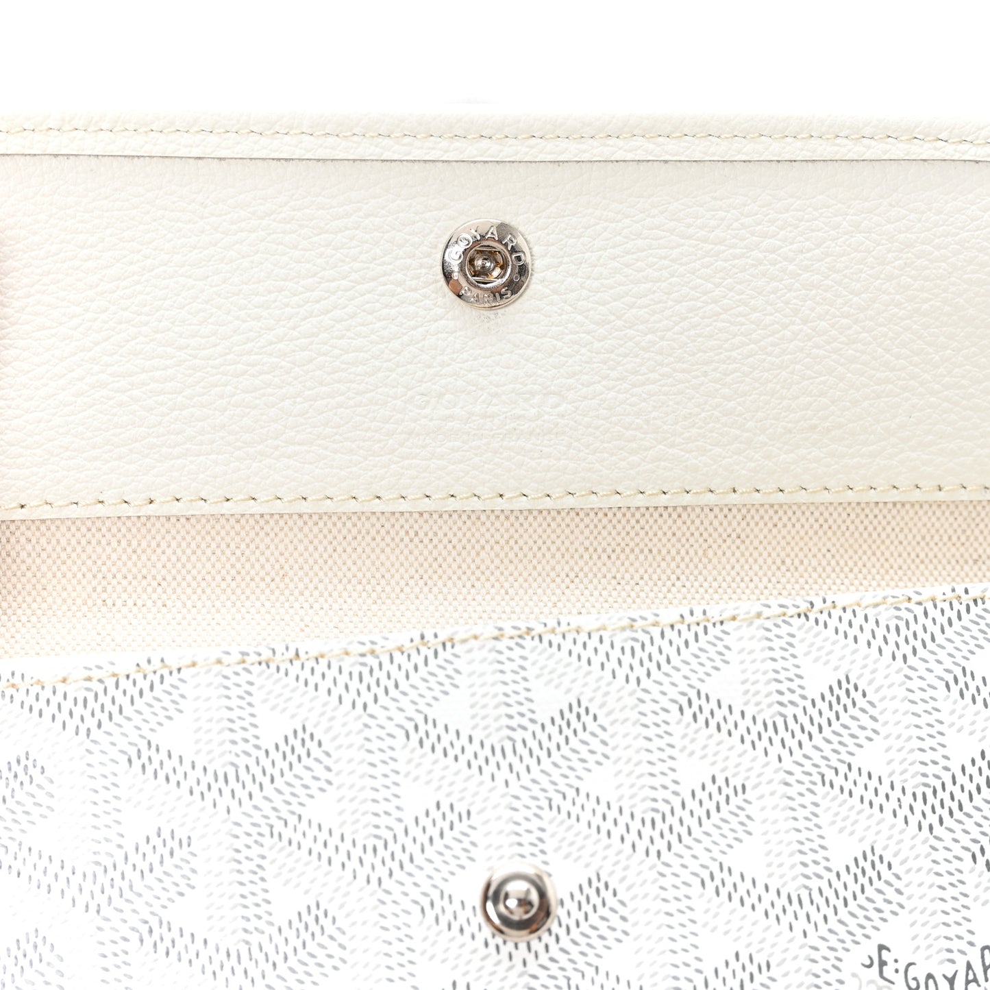 Goyardine Coeur Saint Louis PM White