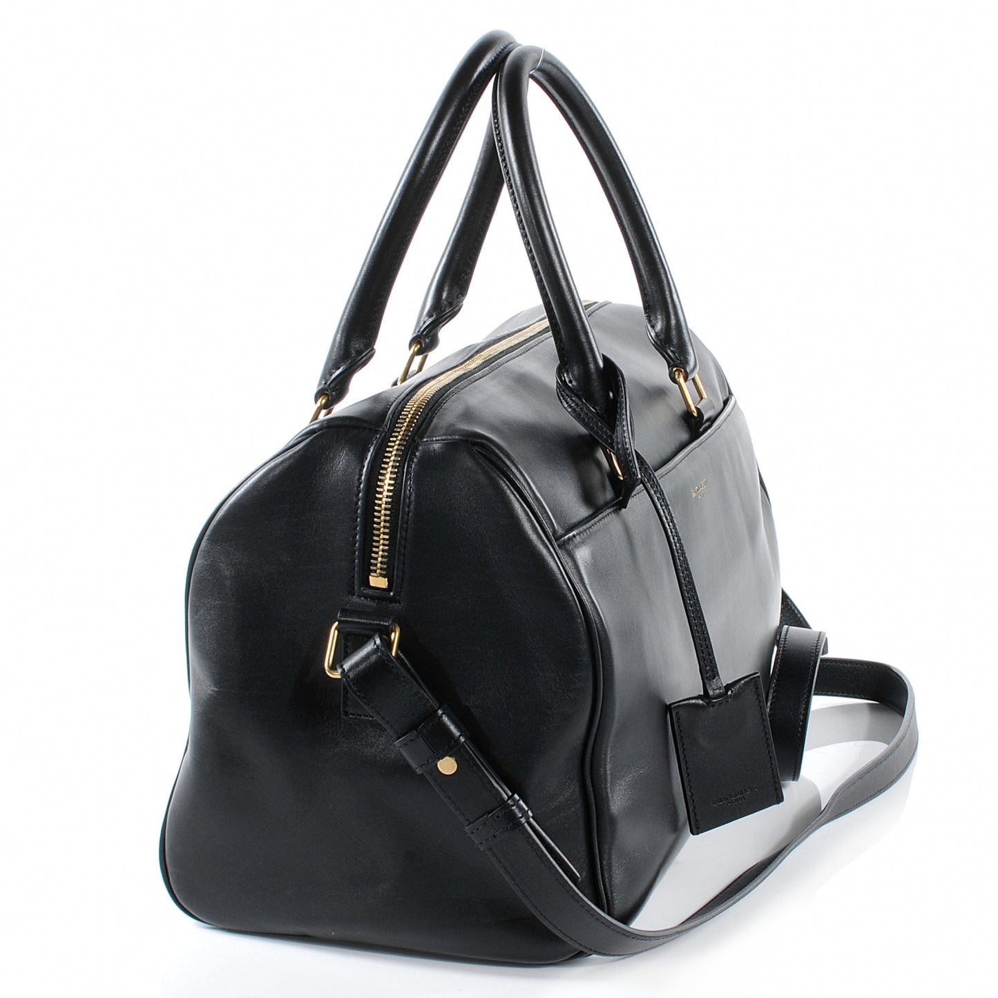 Leather Classic Duffle 6 Bag Black