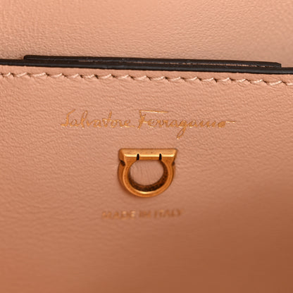 Salvatore Ferragamo Calfskin Trifolio Shoulder Bag Amaretti 6 of 10