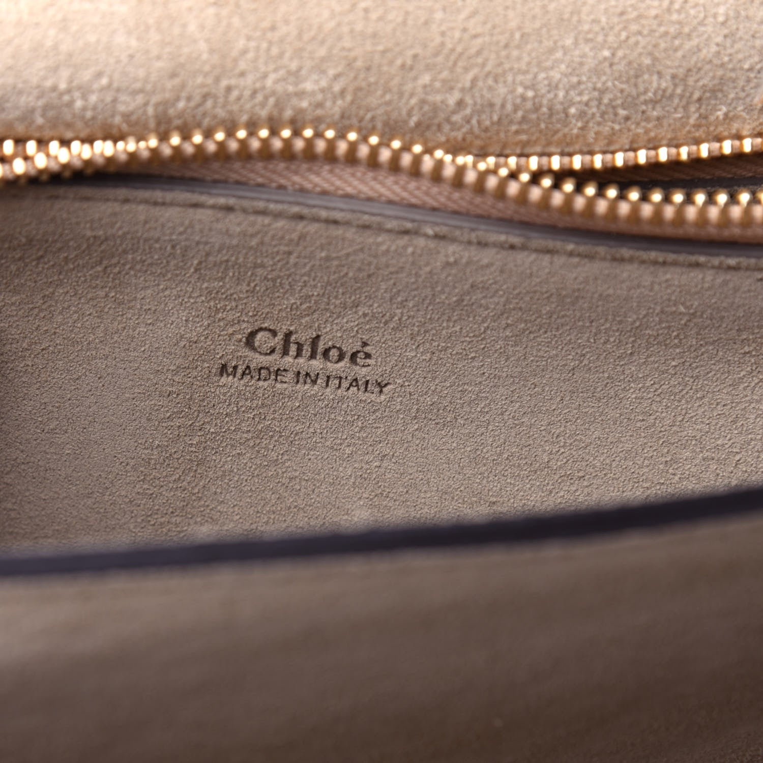 Chloe Calfskin Suede Medium Faye Shoulder Bag Motty Grey 6 of 10