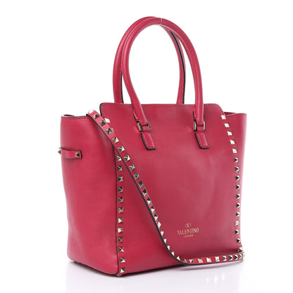 Valentino Garavani Vitello Rockstud Double Handle Tote Cyclamin 3 of 13