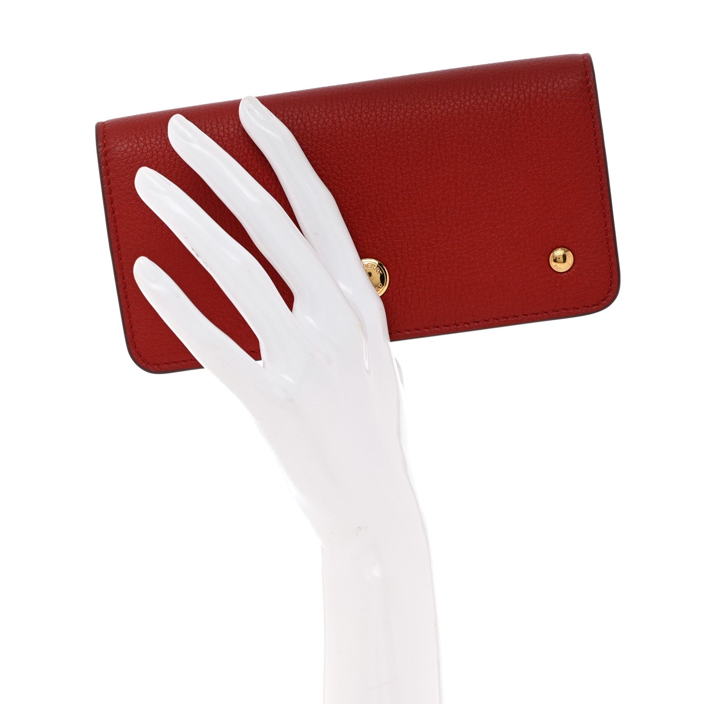 Marais Calfskin Rowe Continental Wallet Dark Carmine