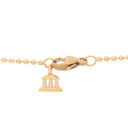 Temple St. Clair 18K Yellow Gold 10mm Angel Pendant Ball Chain Necklace 4 of 6
