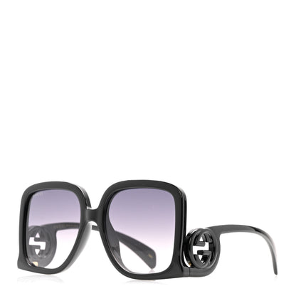 Gucci Acetate Rectangle Frame Sunglasses GG1326S Black 1 of 8