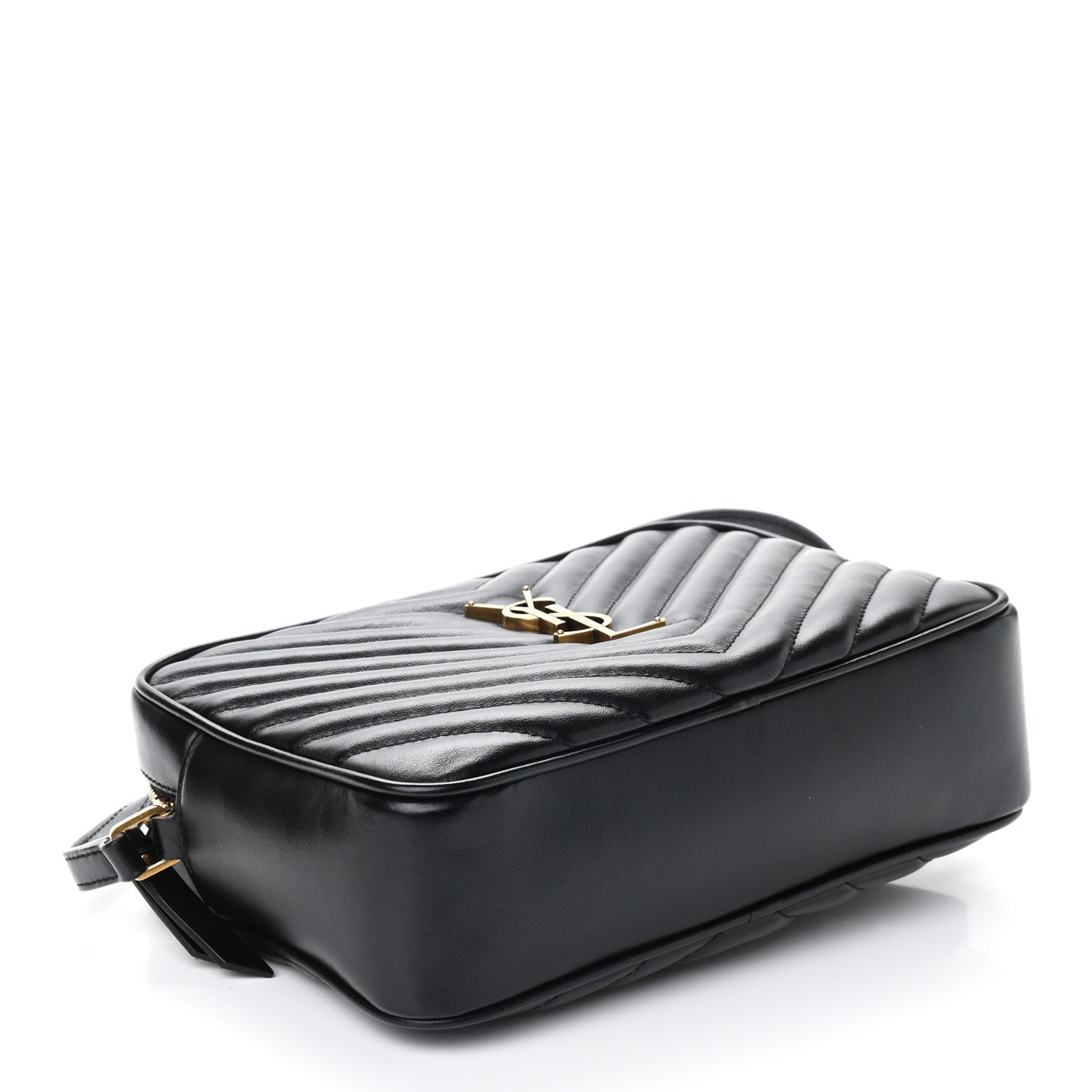 Saint Laurent Calfskin Matelasse Monogram Lou Camera Bag Black 4 of 9
