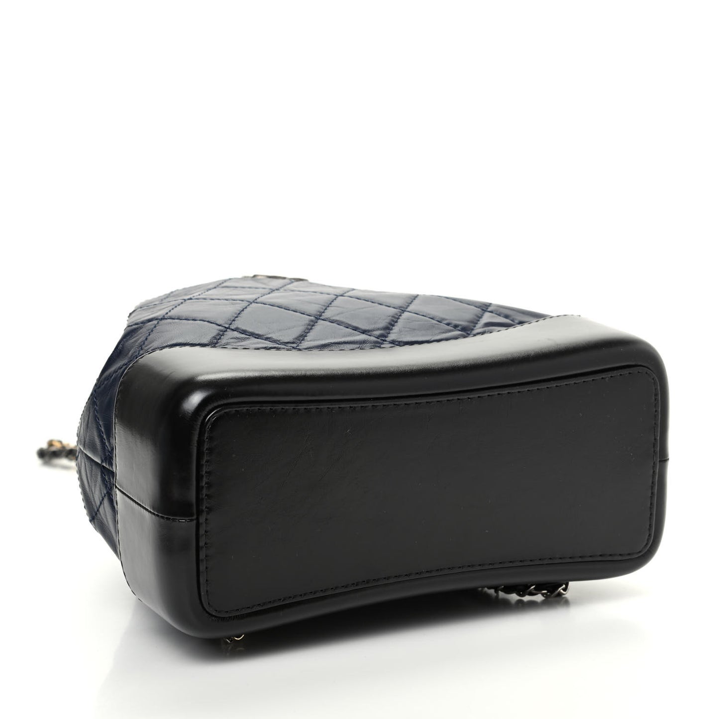 Aged Calfskin Quilted Small Gabrielle Backpack Blue Black