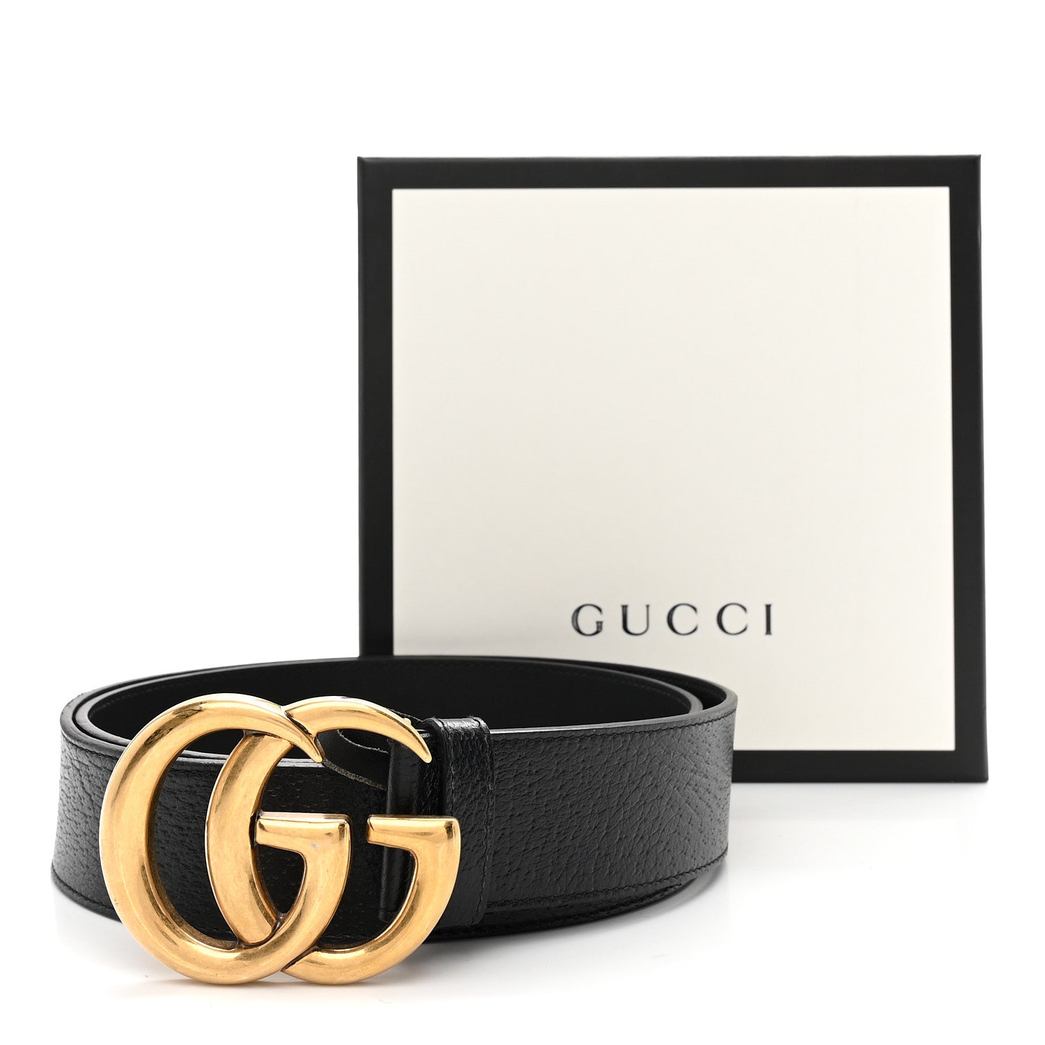 Gucci Textured Calfskin Double G 40mm Belt 95 38 Black 6 of 6