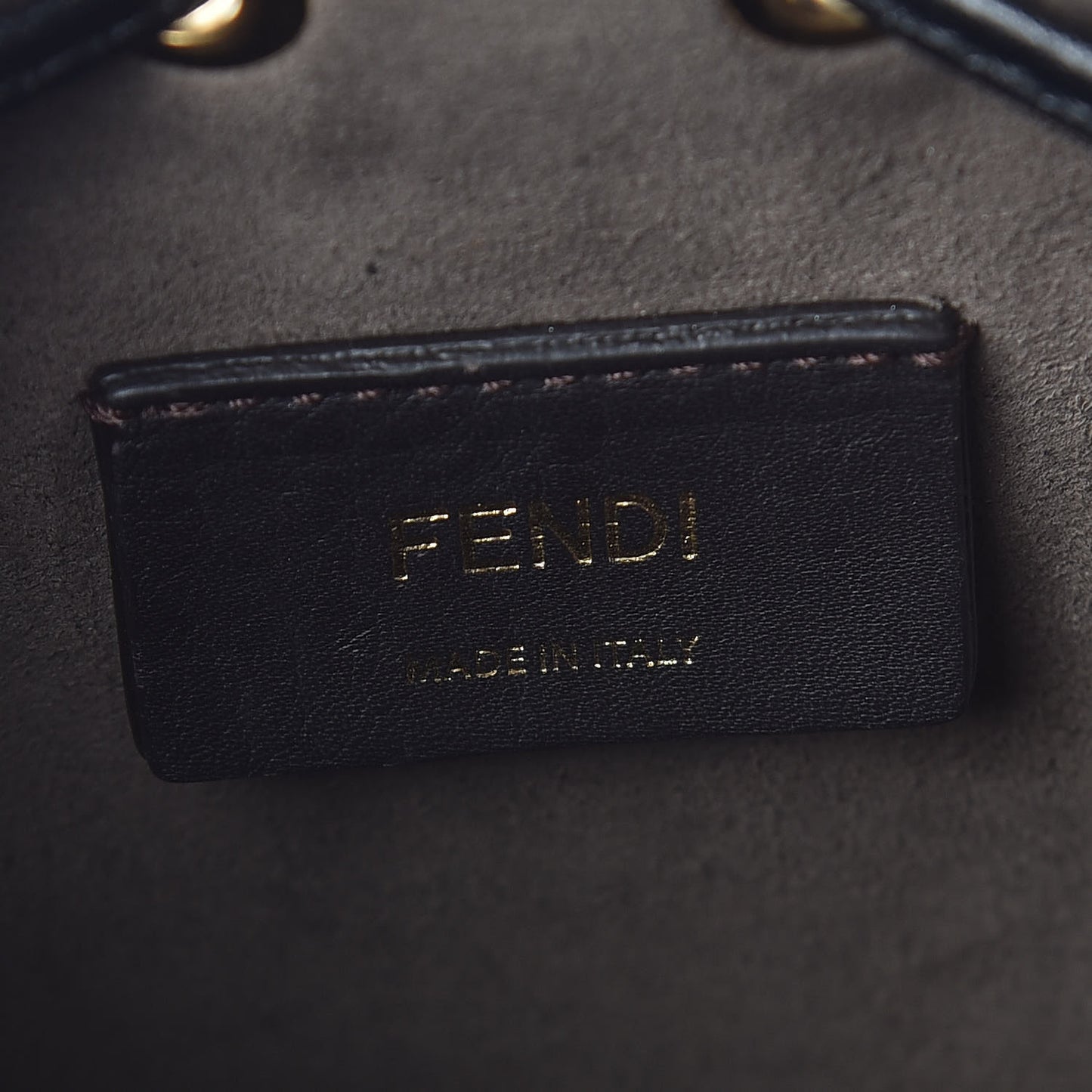 Vitello Liberty F is Fendi Bi-Color FF 1974 Embossed Mini Mon Tresor Bucket Bag Maya Black
