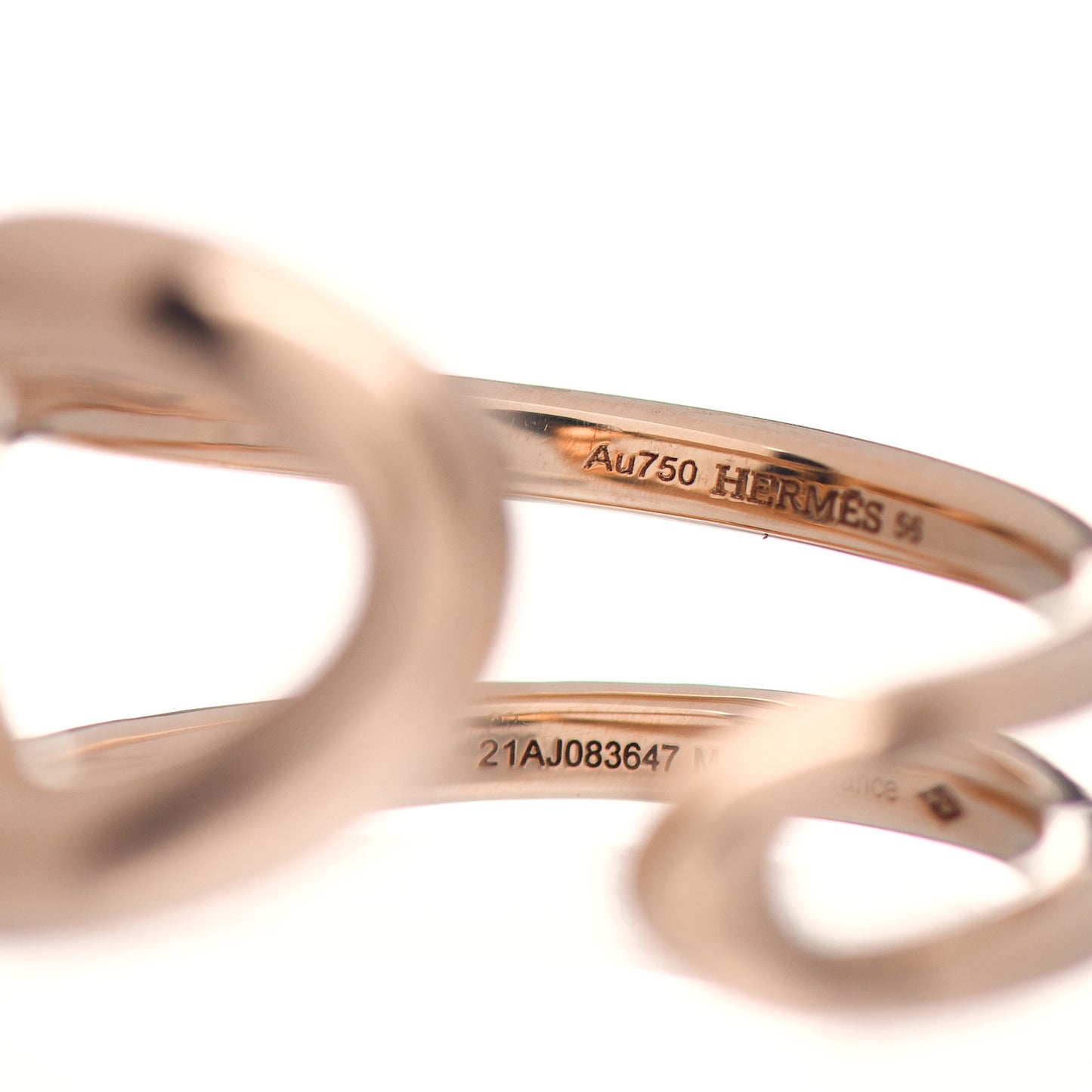 18K Rose Gold MM Chaine d'Ancre Punk Ring 56 7.5