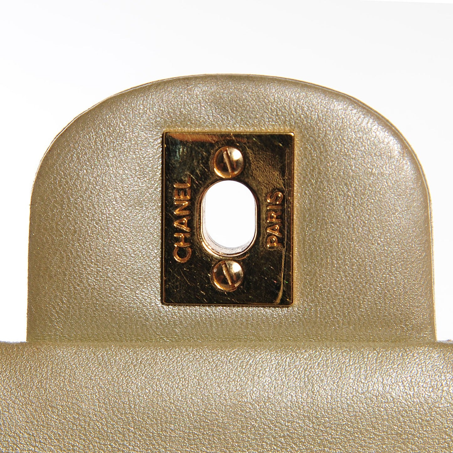 Lambskin Quilted Medium Double Flap Light Gold
