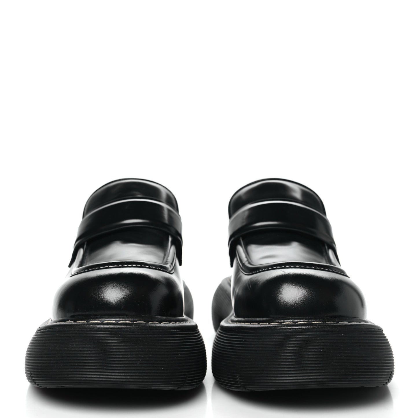 Brushed Calfskin Swell Loafers 39.5 Black