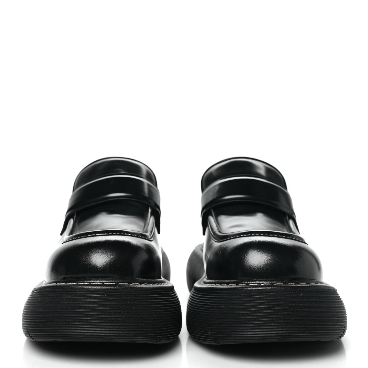 Bottega Veneta Brushed Calfskin Swell Loafers 39.5 Black 3 of 9