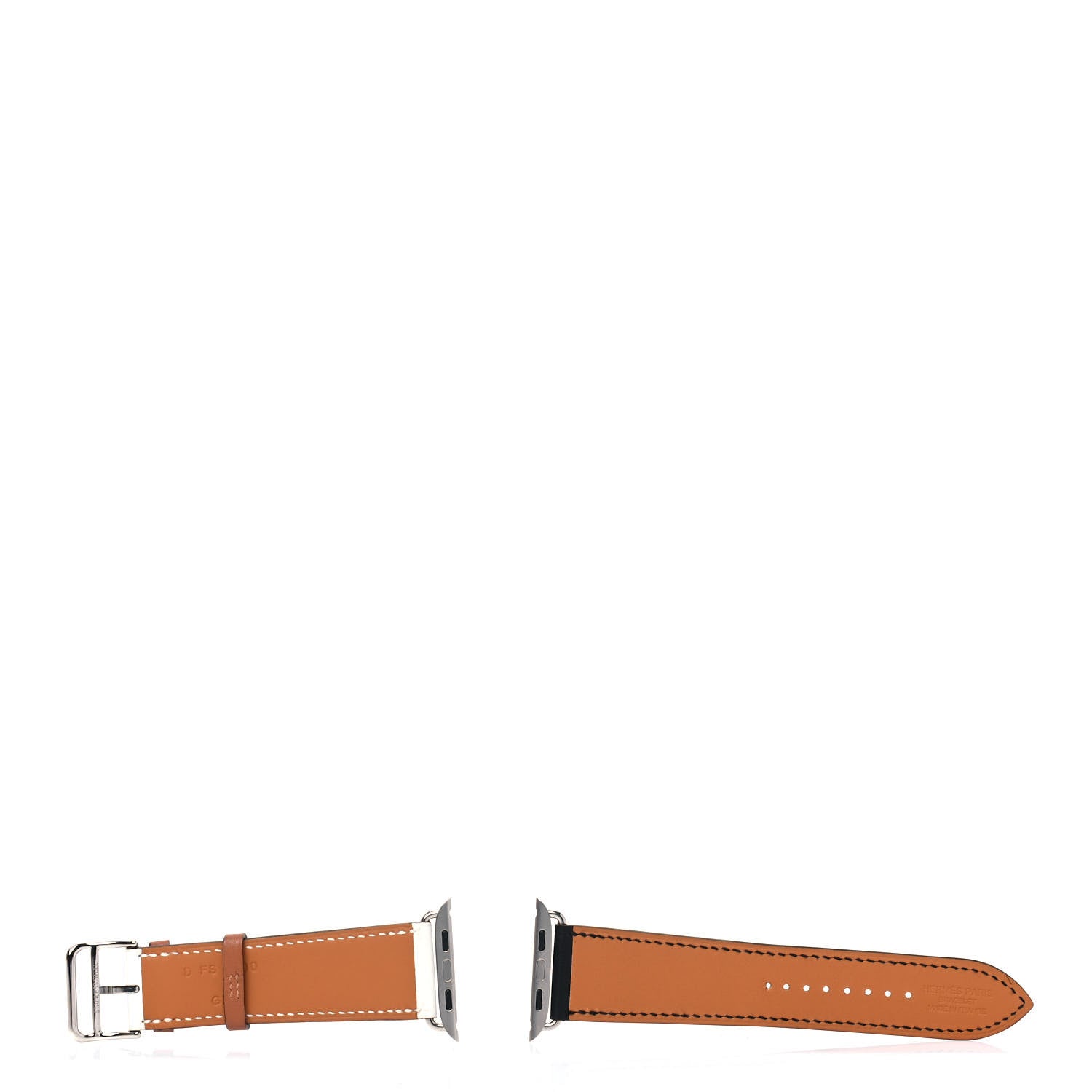 Hermes Swify 42mm Apple Watch Single Tour Band Fauve White Black 2 of 5