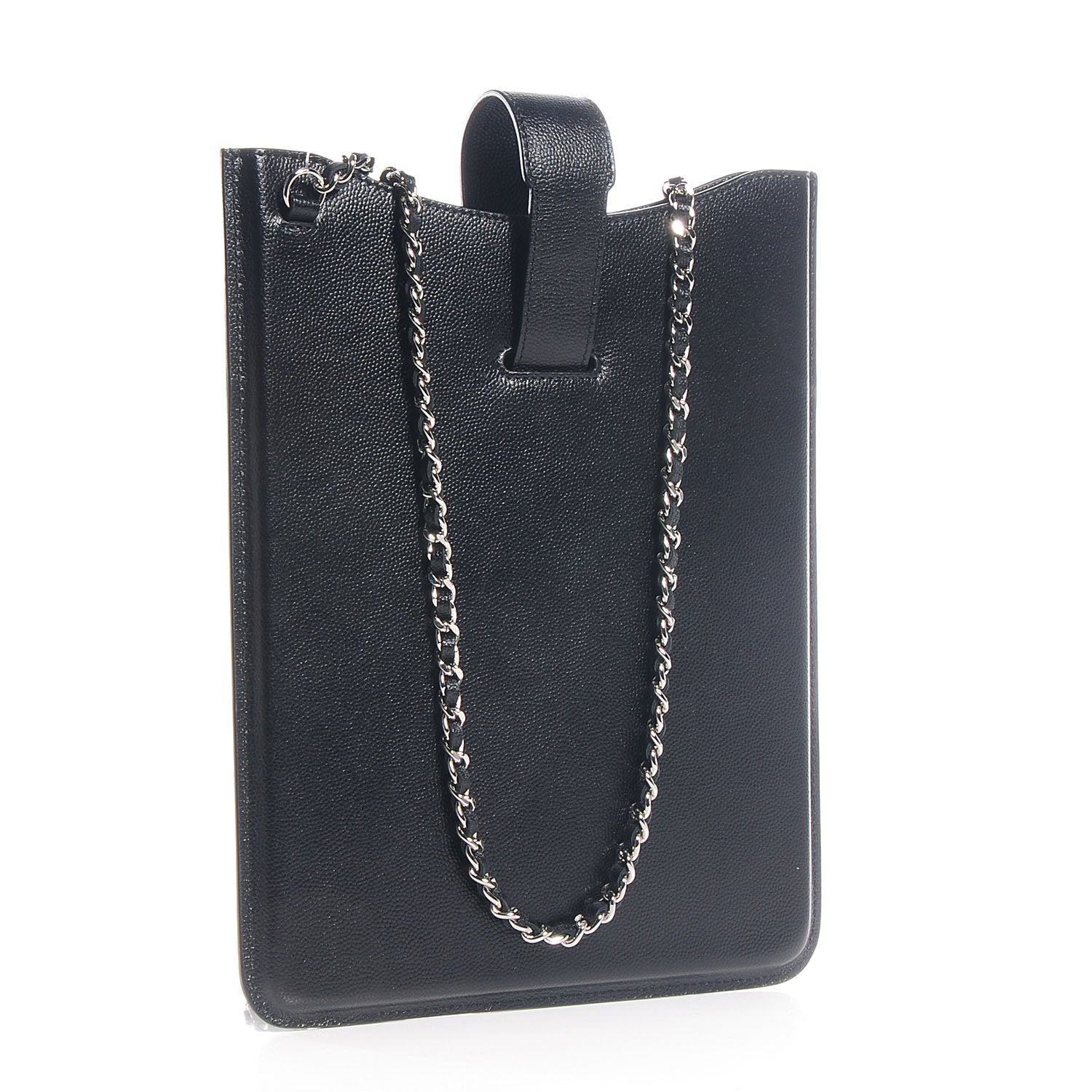 Chanel Caviar iPad Case Crossbody Black 3 of 8
