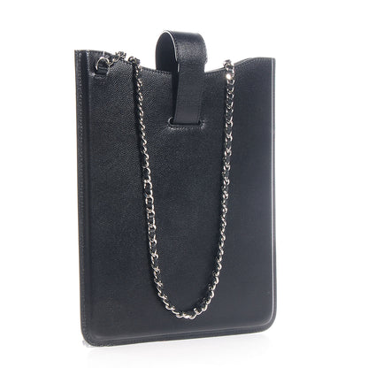 Chanel Caviar iPad Case Crossbody Black 3 of 8