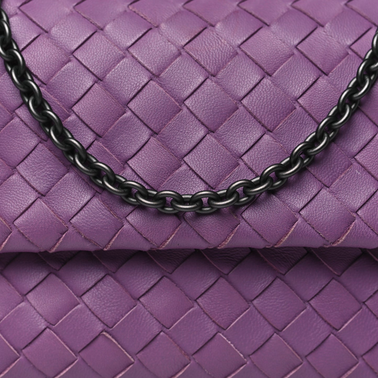 Nappa Intrecciato Small Chain Crossbody Parme