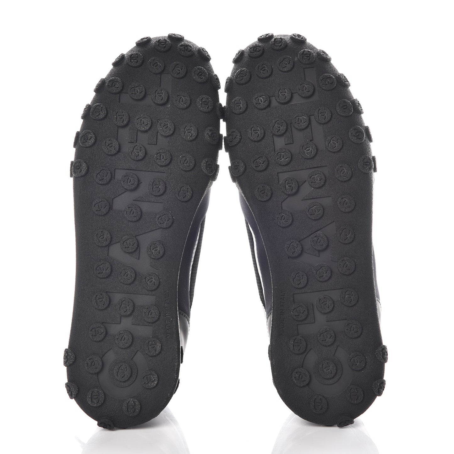 Calfskin Mesh Lycra Sneakers 38.5 Black