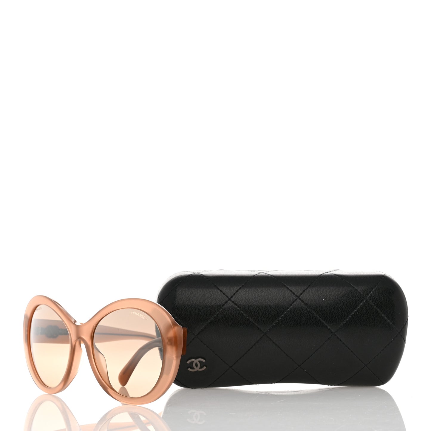 Acetate CC Oval Sunglasses 5372-A Dark Beige