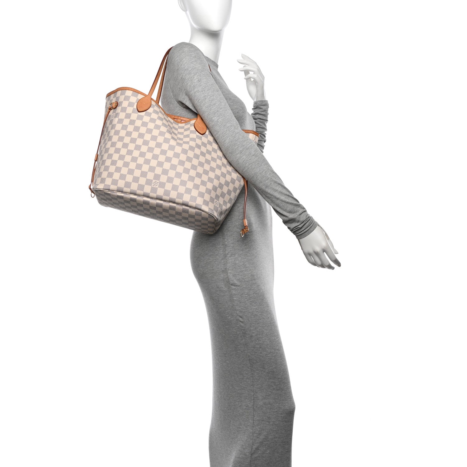 Louis Vuitton Damier Azur Neo Neverfull MM Rose Ballerine 2 of 14