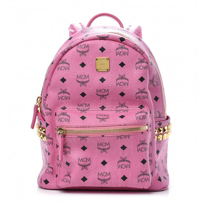 MCM Visetos Small Side Stud Stark Backpack Pink 1 of 7