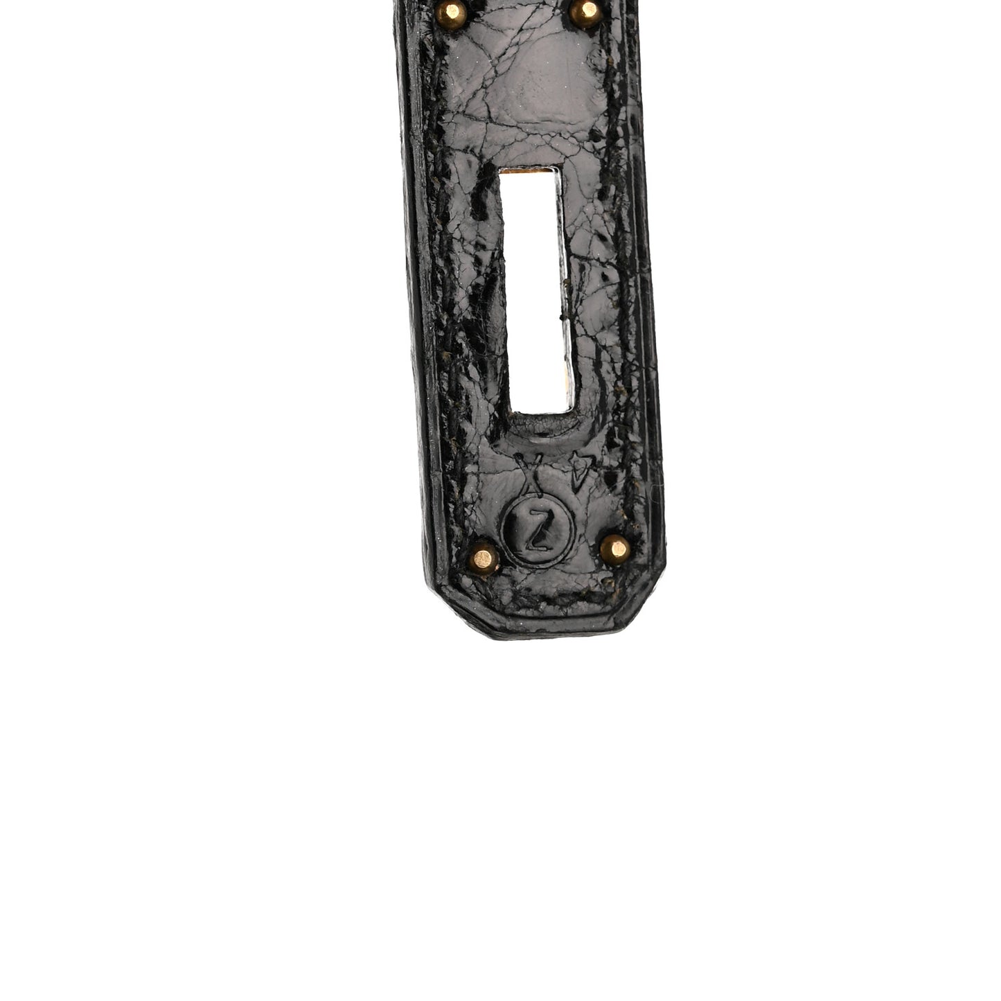 Shiny Alligator Kelly Sellier 32 Miel Gris Fonce Black