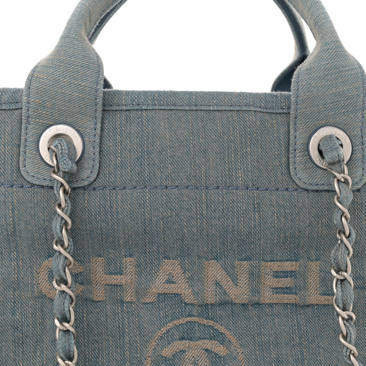 Denim Small Deauville Tote Light Blue