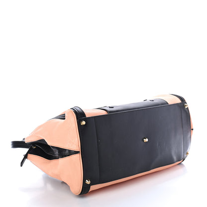 Chloe Calfskin Alice Satchel Anemone Pink Black 3 of 5