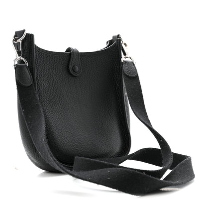 Hermes Taurillon Clemence Evelyne TPM Black 3 of 14