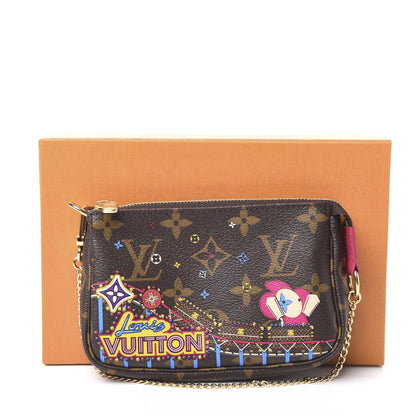 Louis Vuitton Monogram 2020 Christmas Animation Roller Coaster Mini Pochette Accessories Pivoine 9 of 9