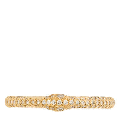 Gucci 18K Yellow Gold Diamond Ouroboros Snake Ring 54 7 1 of 6