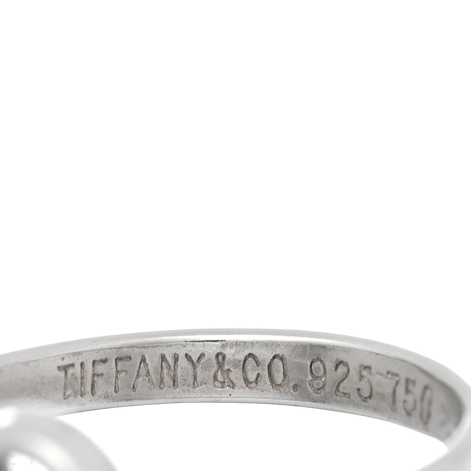 Tiffany Sterling Silver 18K Yellow Gold Loop Ring 49 5 4 of 4