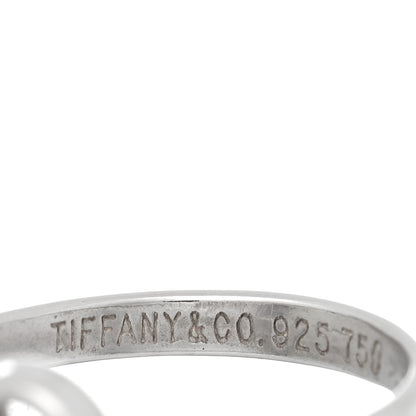 Tiffany Sterling Silver 18K Yellow Gold Loop Ring 49 5 4 of 4