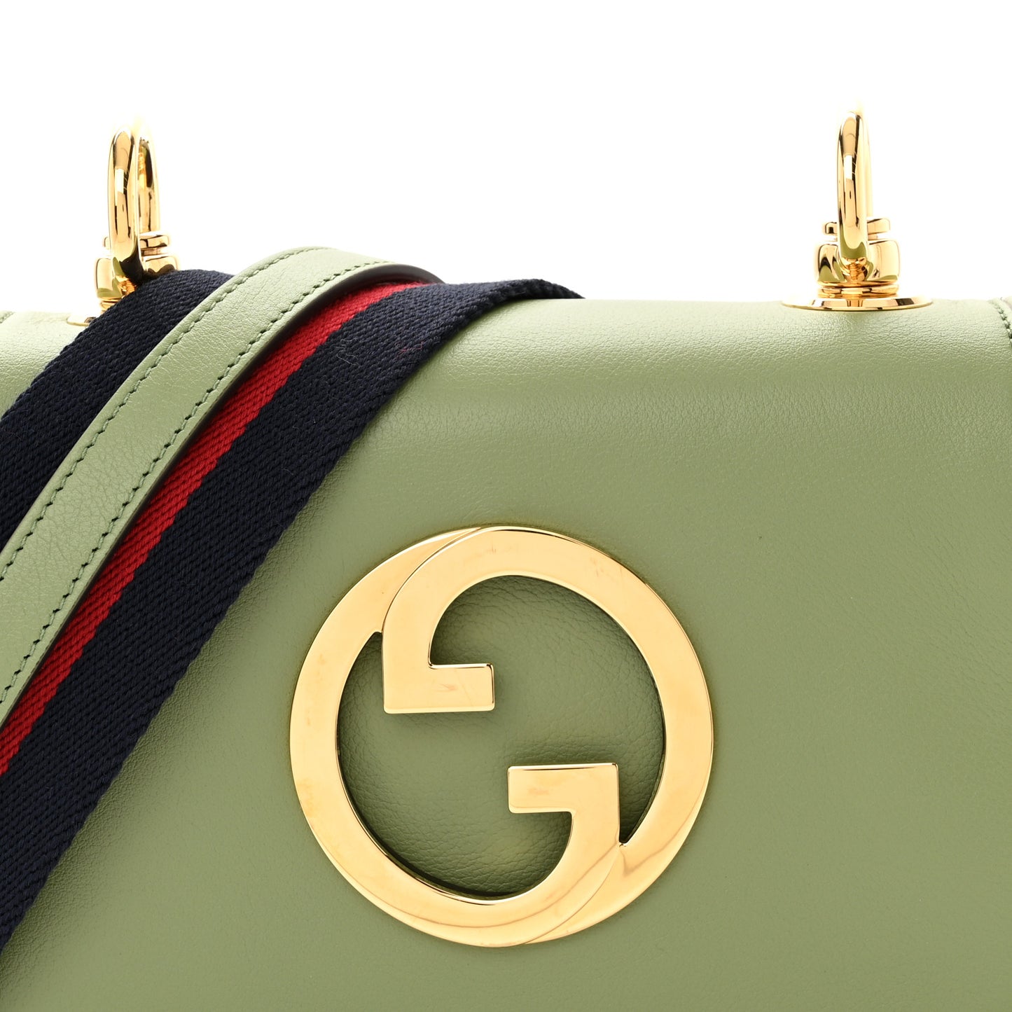 Roxy Calfskin Web Mini Blondie Shoulder Bag Salamander Green