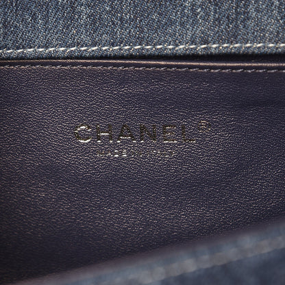Chanel Tweed Denim Medium Boy Flap Blue 5 of 9