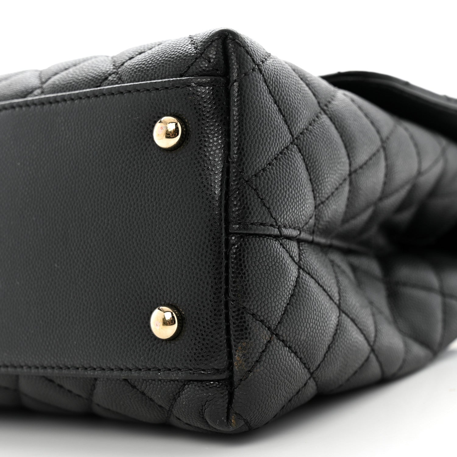 Chanel Caviar Quilted Medium Coco Handle Flap Black 11 of 14