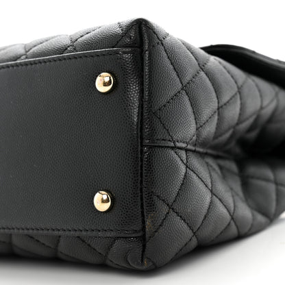 Chanel Caviar Quilted Medium Coco Handle Flap Black 11 of 14
