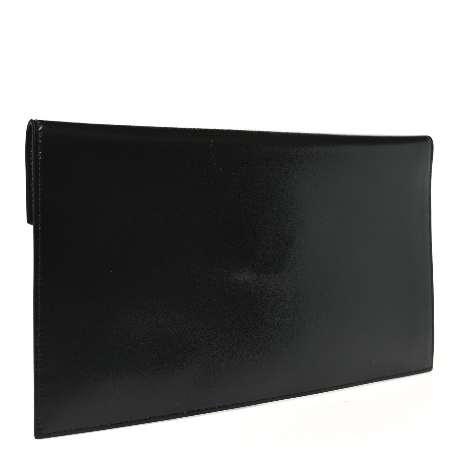 Saint Laurent Smooth Shiny Calfskin Monogram Uptown Pouch Black 3 of 8