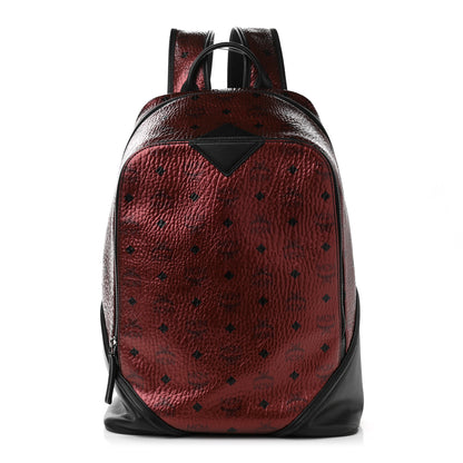 MCM Metallic Visetos Medium Duke Backpack Scooter Red 1 of 15