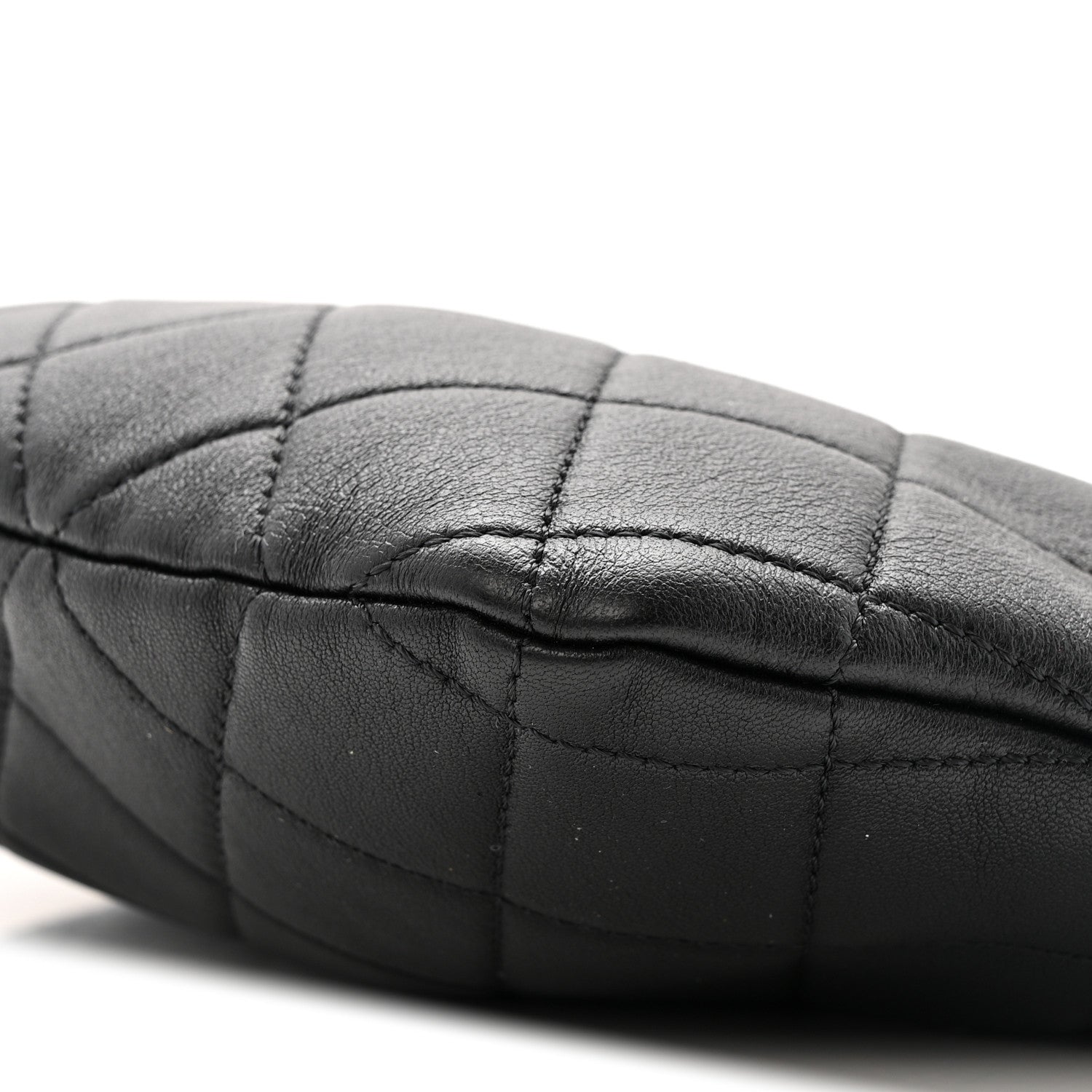 Chanel Lambskin Quilted Pearl Crown Clutch Bag Black 10 of 12